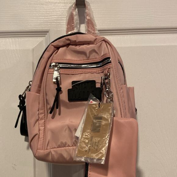 BNWT STEVE MADDEN BEvie Monochromatic Nylon Small Backpack with Pouch main image 6